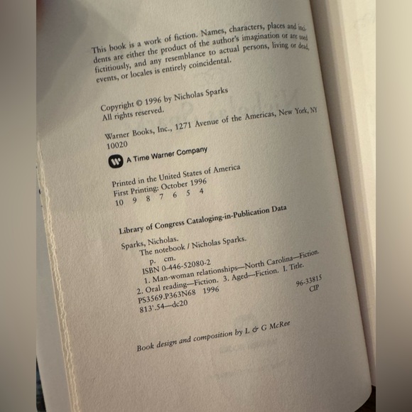 Autographed Copy The Notebook by Nicholas Sparks - Picture 3 of 5